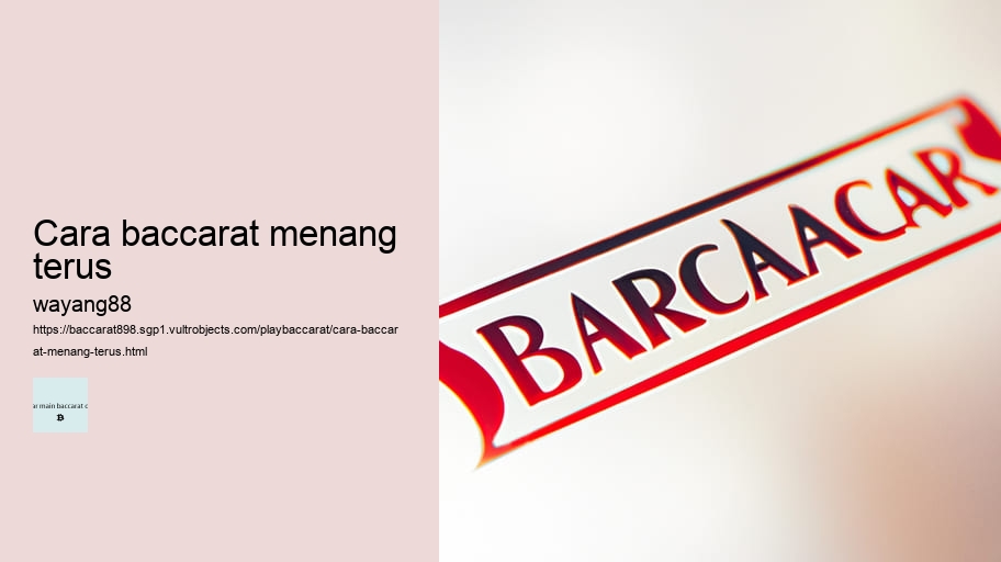 cara baccarat menang terus